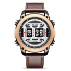 Megir Men's Watch Personalized Roller Waterproof Leather Business Sports Watch Men's Quartz Watch 2142