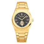 BESTWIN men's watch Round Steel Watch Men's Personality fashion waterproof Quartz Men's casual Watch 936