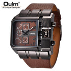 Oulm 3364 Big dial Watches Casual Wristwatch Square Dial Wide Strap Men's Quartz Watch Luxury Brand Male Clock Super watch for Men