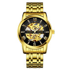 KIMSDUN fashion double-sided hollow automatic mechanical watch men's watch men's watch waterproof business men's casual watch K-1973A