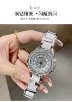 NEW Dimini starry watch female full diamond heavy industry exquisite fashion temperament ladies steel strap watch 6433