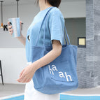Korean leisure canvas bag simple letter printed handbag ins fashion shoulder handbag SR6666-1