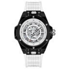 ONOLA ON3836 2023 Fashion New Hollow Automatic Mechanical Watch Men's Waterproof Transparent Case Tape Watch Men