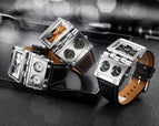 Oulm 9525 Men's watch Large dial Fashion watch Multi time zone Rectangular quartz men's watches causal three dials watch