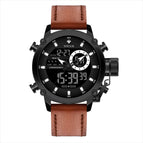 WWOOR Leather Watch Waterproof Men's Watch Quartz Fashion Sports Style Men's Quartz 8882
