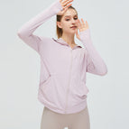 Outdoor Cool Feeling Sun Protective Clothes Coat Women's Breathable Quick-Drying Uv-Proof Sports Top Slim Fit Sun-Protective Clothing