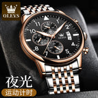 OLEVS Watch for men multi-functional luminous waterproof quartz men watch 2869
