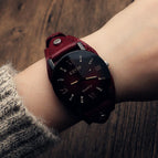 Women's Rhinestone Watch Girls Retro Leather-Belt Watch All-Match Quartz Watch Fashion Trend lady casual watch 2068