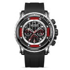 Megir Watch Men's Luminous Waterproof Chronograph Silicone Sports Watch Fashion Quartz Men's Watch 2143