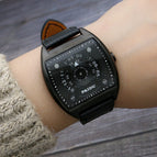 Punk Style Turntable Boys New Concept Watch Trendy Men's Fashion Watch All-Match Square Belt Quartz Watch 58778