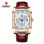 CHENXI Men's watch fashion square waterproof calendar quartz causal men's watch CX-8209