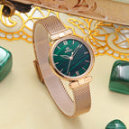 Tiktok Red Green Malachite Green Dial, Emerald High School Girl's Watch Woment Watches Casual