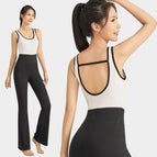 Bootcut Trousers Yoga Jumpsuit Women's Tight Breathable Quick-Drying Sports Fitness Aerial Jumpsuit Jumpsuit