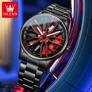 2023 OLEVS 9937 men's watch Hub Rotating Quartz Watch Fashion Waterproof men casual Watch