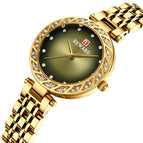 Reward fashion women's watch steel strip waterproof small elegant quartz women's watch gradual surface lady Watch