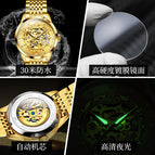 OLEVS men's Watch Automatic Mechanical fashion Watch Skeleton business Men's casual  Watch 9920TS