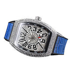 Watch for me Full Diamond Quartz Watch Pin Buckle Fashion Men's Watch Barrel-Shaped Couple Watch 8122