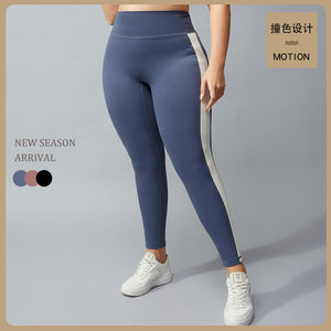 2023 plus Size New Yoga Pants Women's No Embarrassment Line High Waist Hip Lift Stretch Fitness Sports Pants KK116