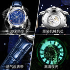 OLEVS men's watch automatic mechanical rotation watch starry men's watch 9923 starry sky