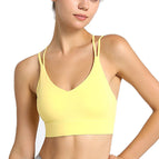 Women Yoga sports Bra Summer New Lulu Thin Cross Straps Cloud Sense Sports Vest Sexy Beauty Back Bra top