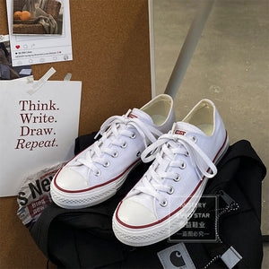 Classic canvas shoes couple sneakers 2021 autumn new student shoes basic all match shoes 618