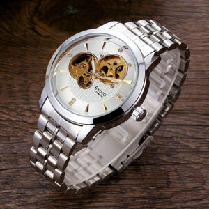 New Byino 8082 luminous waterproof full hollow Luxury Men's Business Quartz Watches Stainless Steel Round Dial Casual Watch Man Watches 2021 Modern Classic Horloges Man