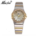 Missfox quartz watch Korean version diamond-encrusted fashion women's watch casual all-match fashion women's watch v280