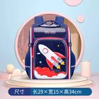 New children's school bag cartoon elementary school students Korean version of the backpack large capacity to reduce the burden on boys and girls lightweight backpack  schoolbag