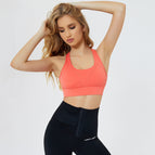 Summer new yoga sports vest women's fashion gathering bra running fitness mesh back yoga top 9060
