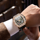ONOLA ON6826D Watch for men Full Diamond Fashion New Multi-Functional Mechanical Watch Men's Tape Live Watch