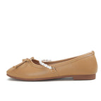Women shoes Sheii Square Toe Bow Pearl Rhinestone Chain Mary Jane Shoes office lady casual shoes N1-105
