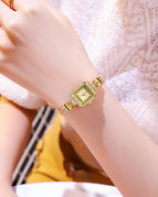Gedi Women's Light Luxury High-Grade Watch Vintage Copper Imitation Watch Square Plate Antique Watch 51081