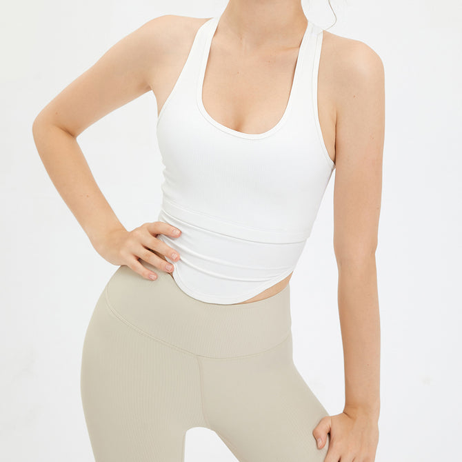 Sports Underwear Women's H-Shaped Beauty Back Yoga Clothes Running Fitness Top Breathable Nude Feel Yoga Vest