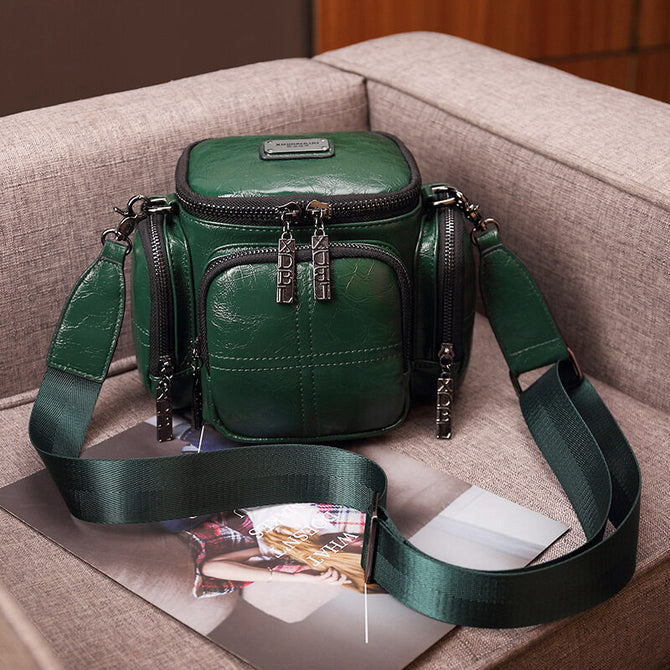 2021 new retro fashion camera barrel-shaped shoulder messenger large-capacity female bag 229