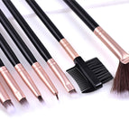 Makeup Brush Set 16 Makeup Brushes & 4 Blender Sponges & 1 Cleaning Pad Premium Synthetic Foundation Powder Kabuki Blush Concealer Eye Shadow Makeup Brush Kit, Black Golden