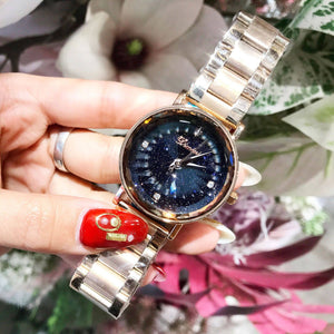 DIMINI Star Watch Korean Ladies Rhinestone Fashion Copper Case Steel strap Watch Quartz Girls Watch 5292