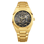 Bestwin Men's Watch Alloy Hollow Sheet Plate Luminous Machinery Calendar Waterproof Men's Quartz Watch 951
