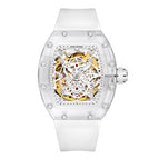 Pintime Men's New Automatic Waterproof Hollow out Mechanical Watch Live Fashion Barrel Miller Watch PT-7