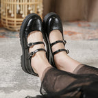 Women shoes 2022 new retro Japanese uniform shoes thick heel platform lolita small leather shoes Mary Jane shoes 668-4