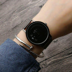 Korean Concept Fashion Watch man and women watch Woven Mesh Neutral Watch Turntable Trend Steel Belt Watch