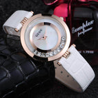 Berkualiti Tinggi Guou Jenama Jualan Panas Wanita Rolling Gerudi Jam Tangan Mewah Quicksand Kulit Sebenar Watch Berlian Buatan Jam Tangan