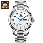 OLEVS Men's and women's watches fashion waterproof steel strap calendar trend business quartz casual watch 5567
