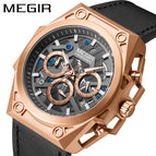 Megir men's watch stainless case multi-functional fashion watch timing waterproof sports quartz watch 4220