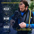 NORTH EDGE AQUA 5800mAh New Arrival Original Men's Professional Diving Computer Watch Scuba Male Watches Free Diving Waterproof 100M Altimeter Barometer Compass
