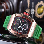Men's watch 6-Pin Running Seconds Quartz Men's Watch European Barrel-Shaped Watch Multifunctional Watch 9791