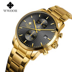 WWOOR Men's Watch Trendy Steel Advanced Men's Watch Simple Quartz Waterproof Men's Watch 8844