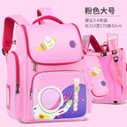New primary school bag 3D ridge protection to reduce the burden of children's school bag matching pencil case 8601