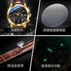 OLEVS Watch for men multi-functional watch three eyes sports waterproof men watch 2872ss