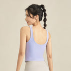 Yoga Vest Women's Summer High-End New Tight with Chest Pad Push up Sports yoga running fitness top