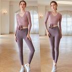 Fitness yoga suit women's fast drying tights two-piece running new sports suit women's Yoga sports set 153 + 171